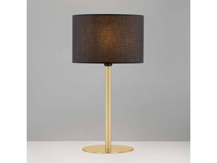 Lampe à poser Sibnia Ø 30cm Doré/Doré Tissu mélangé LED E27