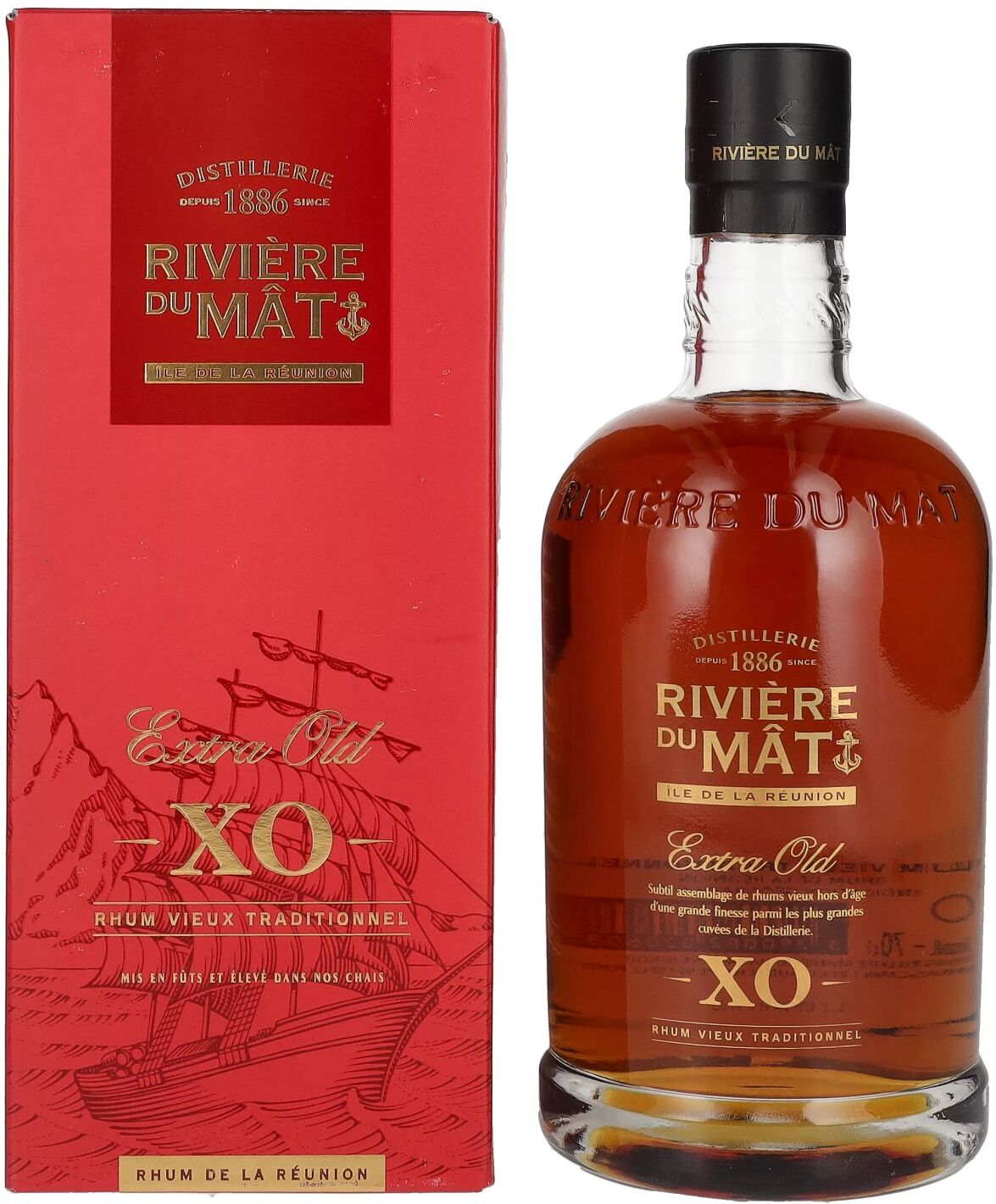 Rivière Du Mat Rhum Vieux Traditionnel XO 42% Vol. 0,7l in Geschenkbox