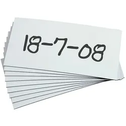 EICHNER 2x 100er-Pack Magnet-Lagerschild 50 x 100 mm weiß, 5x10 cm