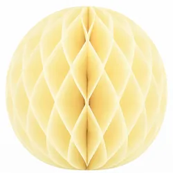 Creativery 1 Wabenball 30cm Papierkugeln Honeycomb Pompons Hängedeko Partydeko Dekoball Creme