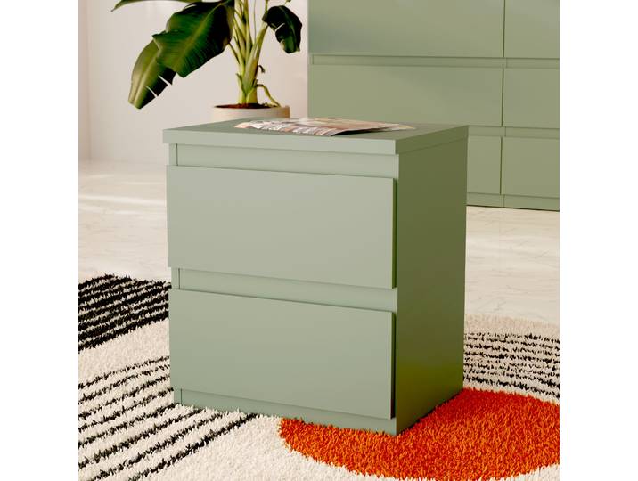 Kommode FORTE EDMORE , grün, B:41,8cm H:49,3cm T:32,2cm, Sideboards, Kommode, Kommode, Breite ca. 42 cm