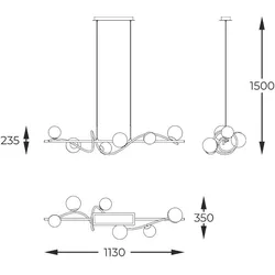 Zuma Line 003064-028404 Pendelleuchte NISYRO G9