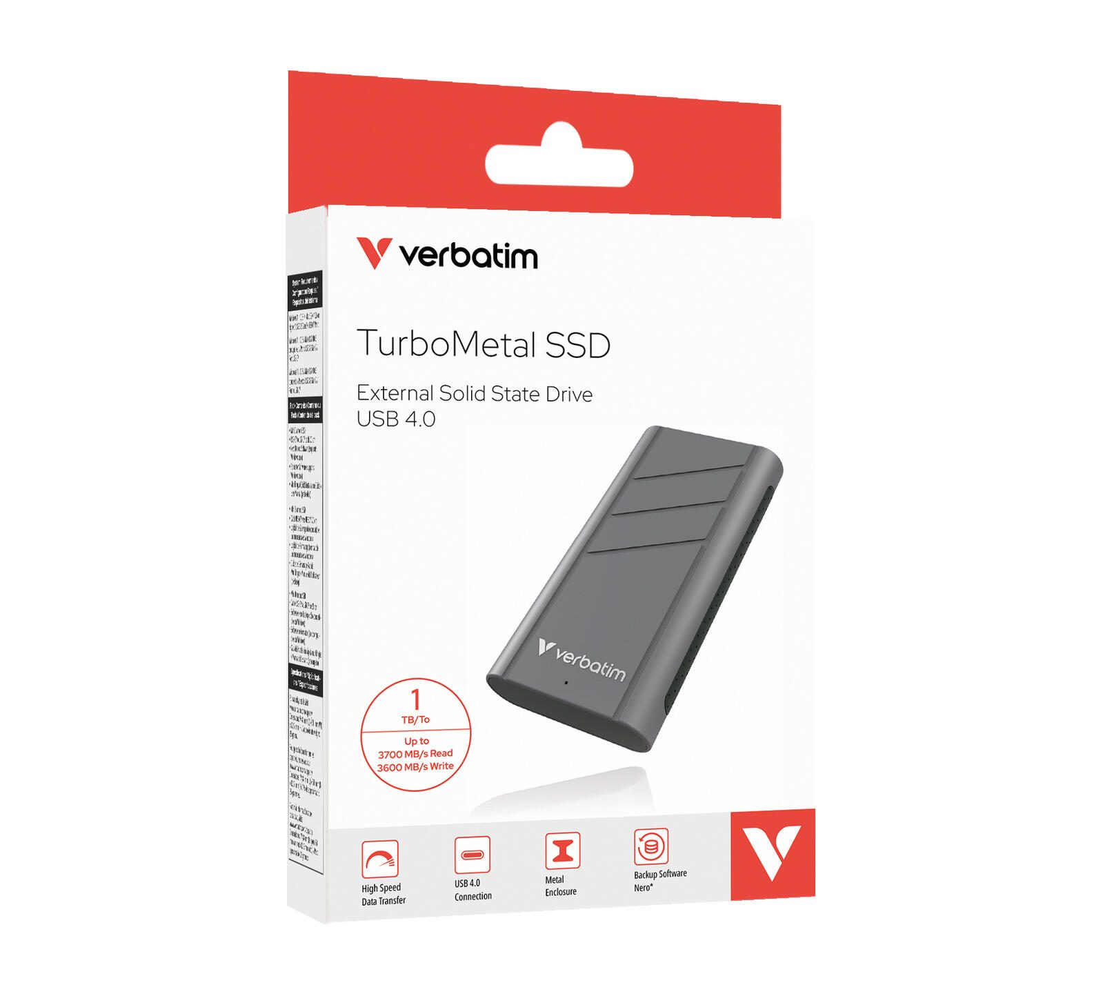 Verbatim TurboMetal USB 4.0 Externe SSD - 1 TB 32021