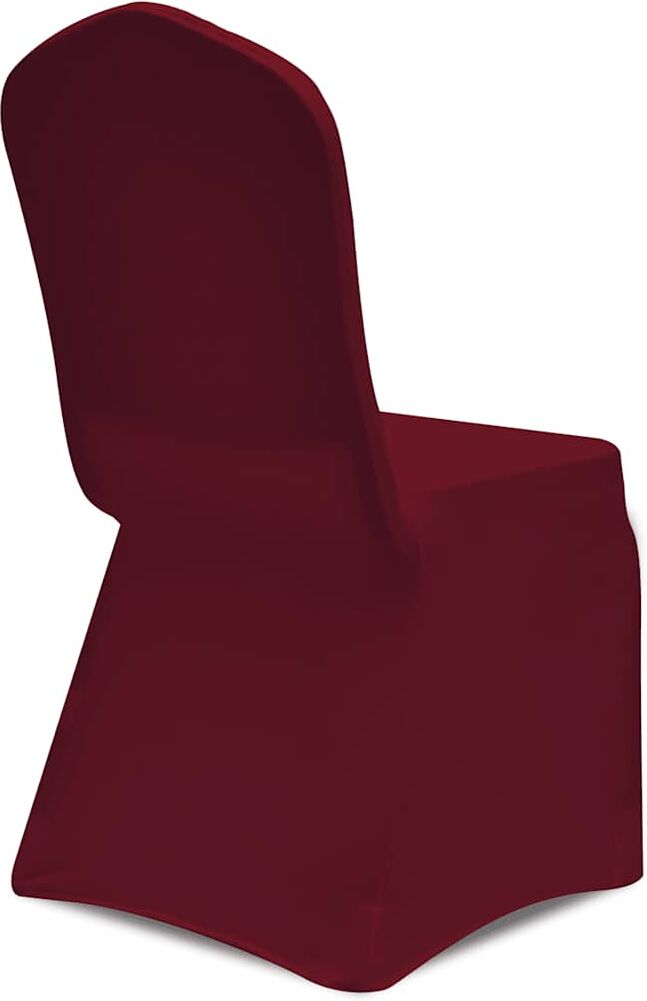 vidaXL Funda elástica para sillas, 50 piezas, Burdeos Rojo