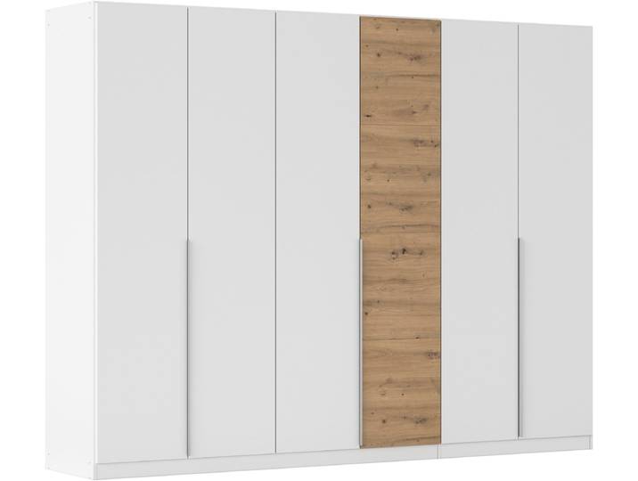Drehtürenschrank RAUCH Kleiderschrank Schrank Garderobe Wäscheschrank Schlafzimmer BELLEZZA , weiss (weiß, eiche artisan), B:271cm H:210cm T:54cm, Holzwerkstoff, Schränke, Drehtürenschrank, inkl. Schubkasteneinsatz, Wäscheeinteilung und weiterem Zubehör