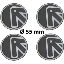 4 x Ø 55 mm Polymere Aufkleber / Pfeil / Nabenkappen, Felgendeckel