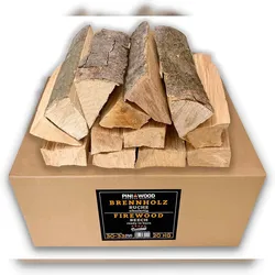 PINI Brennholz ofenfertig Buche 20 Kg ca. 30-33 cm für Kamin Grill Feuerschale Pizzaofen Smoker