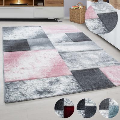 Teppich AYYILDIZ TEPPICHE "Hawaii 1710, auch als Läufer", pink, B:280cm H:13mm L:370cm, Kunstfaser, Teppiche, Teppich, handgearbeiteter Konturenschnitt, Kurzflor, Wohnzimmer