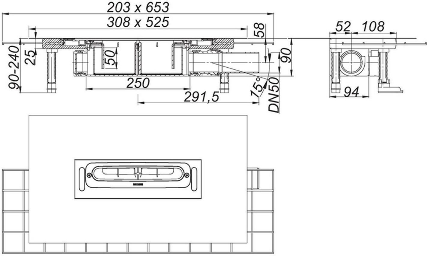 Dallmer DallFlex Ablaufgehäuse DN 50