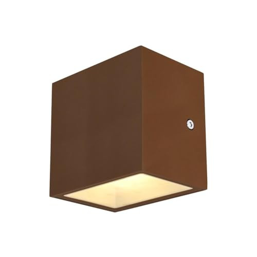 SLV Sitra Cube Wandopbouwarmatuur Up-Down LED Warmwit IP44 Aluminium en Glas