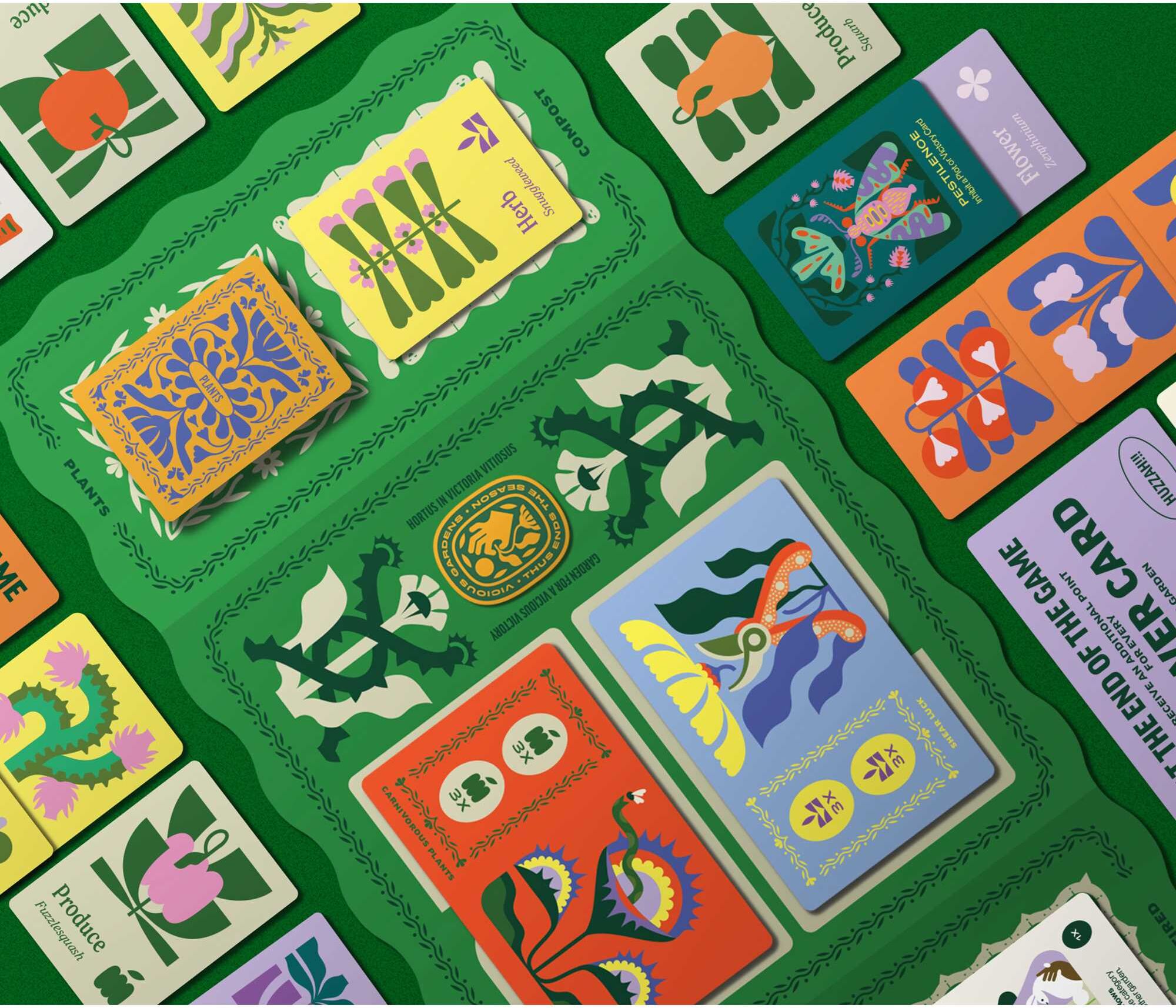Vicious Gardens, Strategic Card Game from Atlas Games, Grow and Harvest Unusual Plants, Competitive Gameplay for 2-4 Players