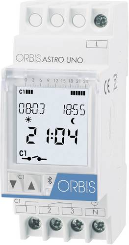 ORBIS Zeitschalttechnik OB178112 Zeitschaltuhr für Hutschiene ASTRO UNO 230 V/AC Astronomisch, Tagesprogramm, Wochenprogramm