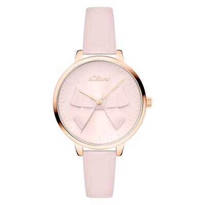Quarzuhr S.OLIVER "Lovely Time", rosa, roségoldfarben, Armbanduhren, Damen, roségoldfarben, Quarzuhr, Armbanduhr, Damenuhr, analog