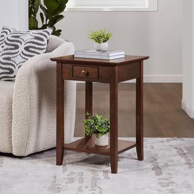 Convenience Concepts American Heritage 1 Drawer End Table with Shelf