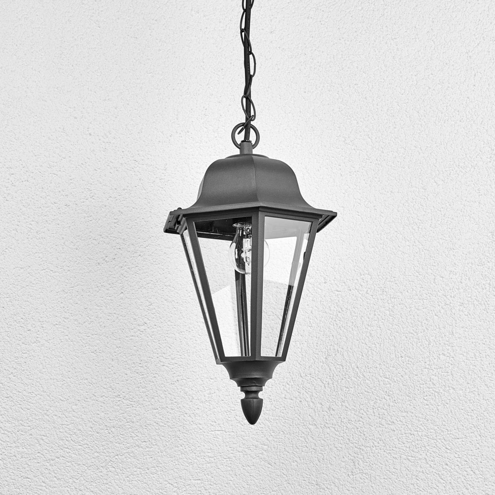 Lindby Außenhängeleuchte Edana, 40 cm, anthrazit, E27, IP44 Edana Lindby, dimmbar, schwarz, Aluminium, Modern