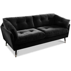 BOOOM Sofa Japan Stoff Black 3-Sitzer