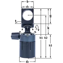 PICO 70117875 - Halterung für Lasermodul D=12 mm, 1/4'' UNC Innengewinde