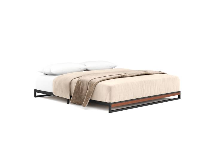 Metallbett HERTA 180 x 200 cm schwarz/natur