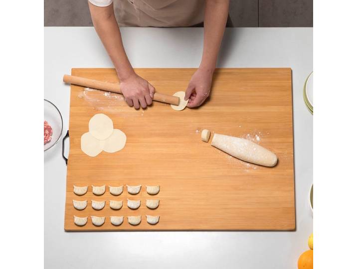 Planche à découper pour légumes, planche à découper domestique anti-moisissure, panneau roulant double face, pétrissage