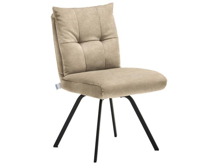 Welnova Stuhl, Hellbraun, eckig, 50x82x68 cm, Gestellauswahl, Stoffauswahl, Esszimmer, Stühle, Esszimmerstühle