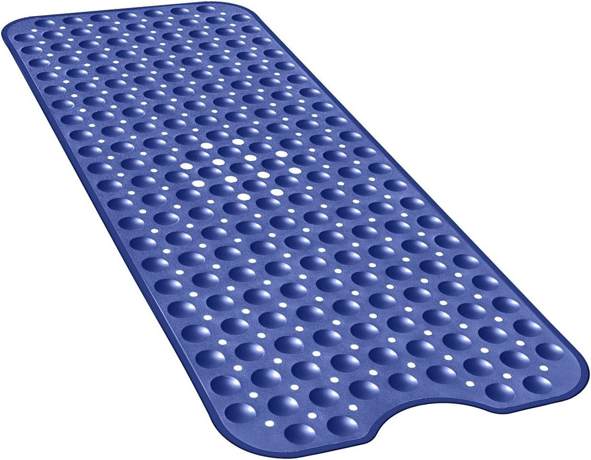 Antislip Extra Grote Baddouchemat - Donkerblauw - 101,6 x 40,6 cm
