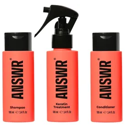 300ml ANSWR At-home Keratin Treatment Kit (Shampoo 100ml + Conditioner 100ml + Treatment 100ml)