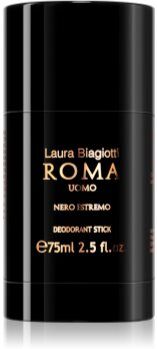 Laura Biagiotti Roma Uomo Nero Estremo desodorizante em stick para homens 75 ml. Roma Uomo Nero Estremo