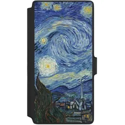 Nivocase Klapphülle für Samsung Galaxy S22 Ultra Handyhülle aus Kunst Leder NIVOflip schwarz Kunst The (Samsung Galaxy S22 Ultra), Smartphone Hülle, Schwarz