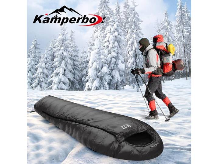 Kamperbox hiver sac de couchage Camping synthétique sac de couchage faux vers le bas sac de couchage fibre synthétique imitant le sac de couchage
