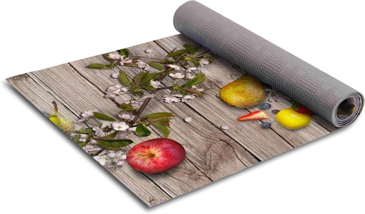 Wasbare antislip keukentapijt loper met bloemenmotief, 200 cm