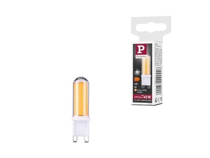 Paulmann 29044 Standard 230V LED culot à ergots G9 230V Pack de 1 4\,6W 470lm Clair Verre 2700K - Ampoule Blanc chaud