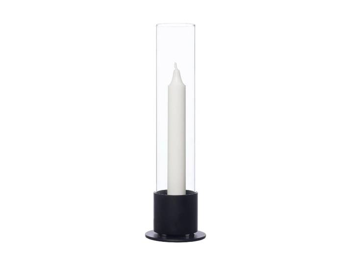 ERNST Bougeoir Ernst cylindre en verre Ø7,5 cm Noir