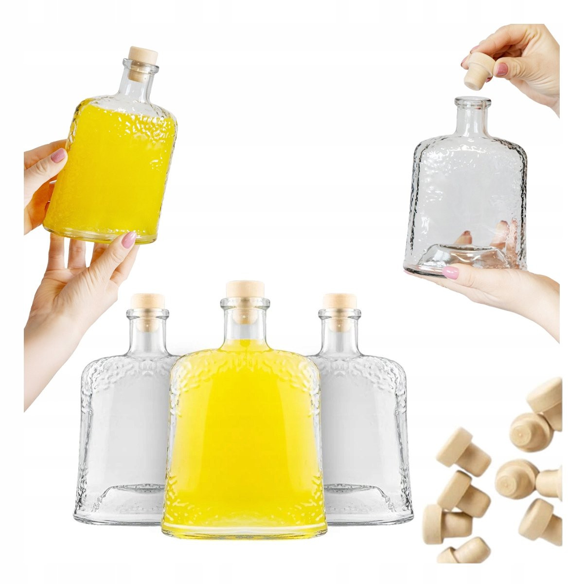 Bimberek Decoratieve Glazen Fles met Kurk - 500ml