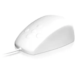 KeySonic KSM-3020M-W, Wasserdichte Maus, Silikone, USB, Wasserdicht IP68, weiß