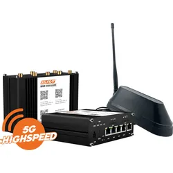 Selfsat MWR 5560 eSIM 5G Cat 20 WLAN Router mit SHARK 5G Dachantenne schwarz bis 3,4 Gbps