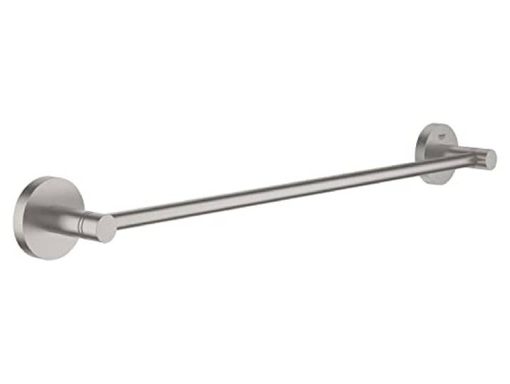 GROHE Start 41197DC0 QuickFix Handdoekhouder (metaal, verborgen sluiting, inclusief schroeven en pluggen, extra eenvoudig te monteren met GROHE QuickGlue), maat 504
