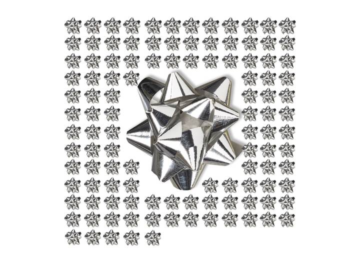 Kleine Geschenkschleifen 100er-Set Silber