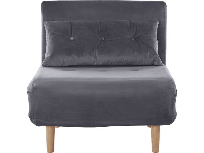 Daybett GOODPRODUCT, grau, B:77cm H:77cm, 100 Polyester, Daybetten, Daybett, ausziehbare Metallstützbeine, Schlafsessel in zwei Grössen erhältlich