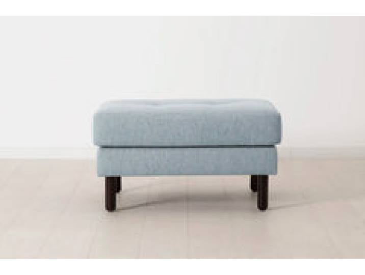 Polsterhocker Model 04, Meerglasblau