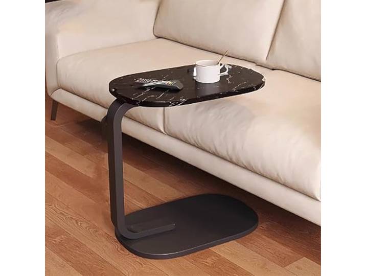 JIiopCFegh Beistelltisch, Moderner, ausziehbarer Beistelltisch for Sofa und Bett(Black)
