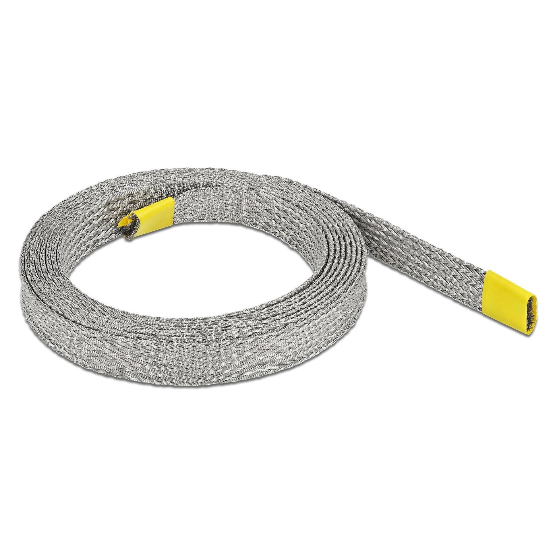 Delock Kabelschlauch zur EMV Abschirmung 2 m x 10 mm Grau (Kabelschlauch, 200 cm) (20788)