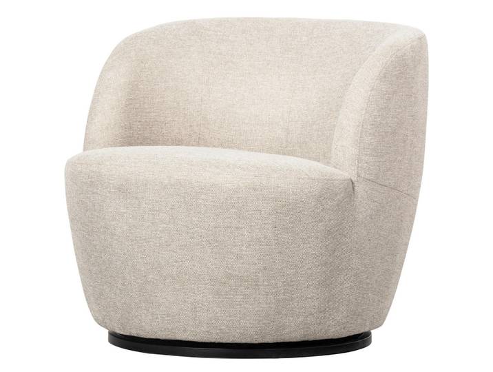 Livetastic Sessel Serra, Weiß, Kunststoff, 70x68x77 cm, Sitzfläche 360° drehbar, Bezug abnehmbar, Wohnzimmer, Sessel, Sonstige Sessel