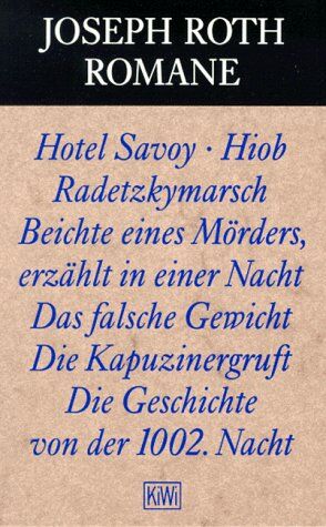 Joseph Roth - Romane: 4 Bde. - Preis vom 19.10.2026 19:33:35 h