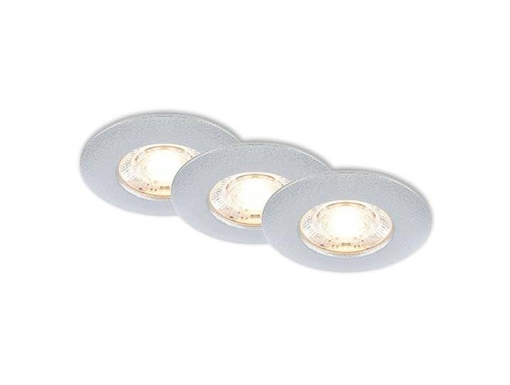 BRILONER - Lot de 3 spots LED encastrables 230V\, spots LED pour salle de bain IP44\, spots de plafond\, spots LED\, spots de plafond plats\, chrome mat
