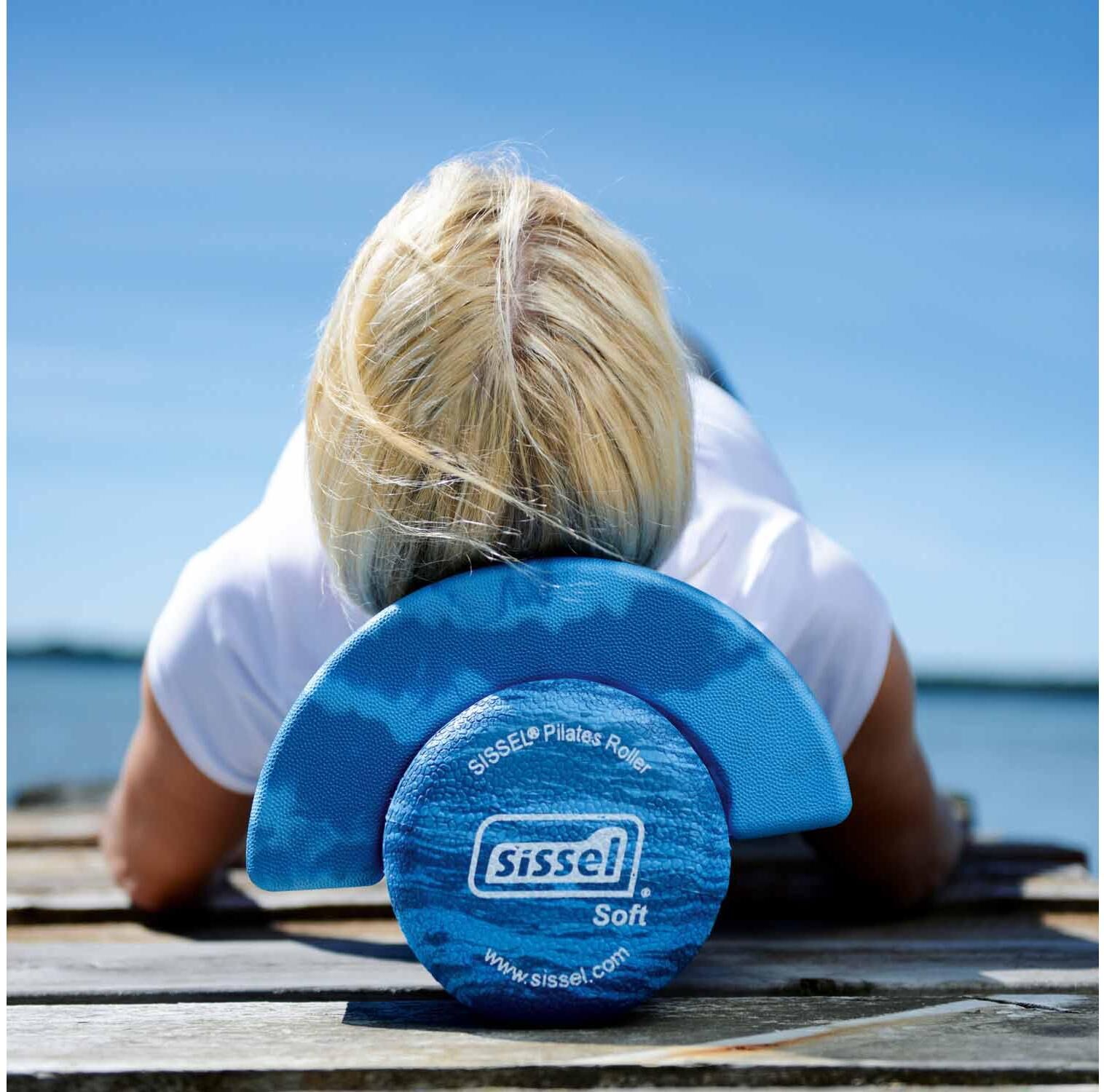 Pilatesrolle SISSEL "Head Align Dy", blau, FitnessrollenB:15cm L:15cm, Kunststoff, Pilatesrolle, B:15cm L:15cm blau Einheitsgröße