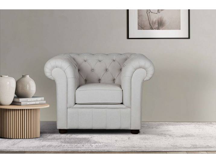 Home affaire Sessel CHARENTE, Chesterfield, Wellenfederung, Maße B/T/H: 105/89/74 cm, mit edler Knopfheftung und typischen Armlehnen
