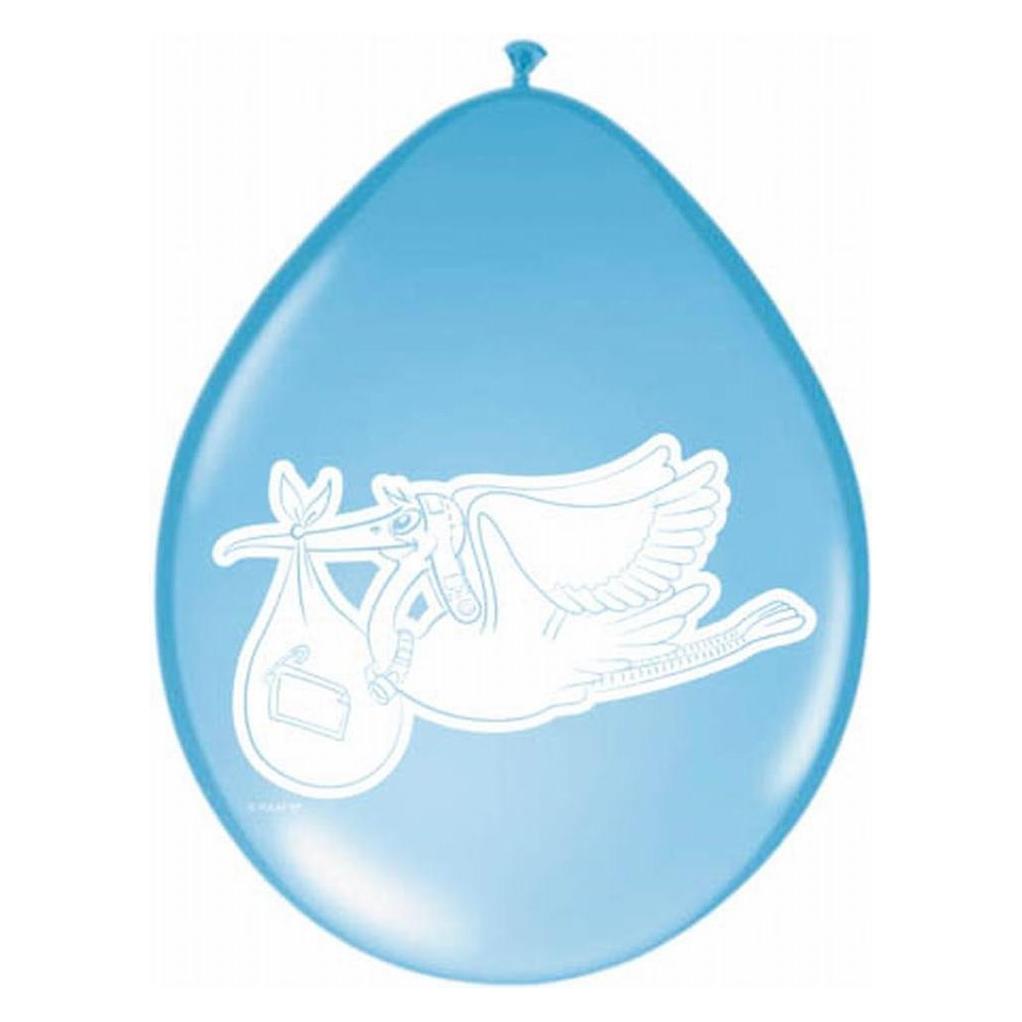 Folat Luftballons "Blauer Storch" (8x) (8714572090902)