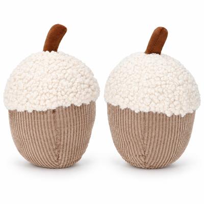 2er Set Türstopper Eichel Beige Creme H24cm je 1,5kg Tür-Puffer Fensterstopper