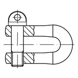 Schäkel ähnlich DIN 82101 - Stahl verzinkt - Form A - Nenngröße 1,0 - (M16)