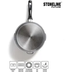 STONELINE® Future Topfset 8-teilig mit Sieb Deckeln, beschichtete Töpfe & Pfannen Induktion geeignet
